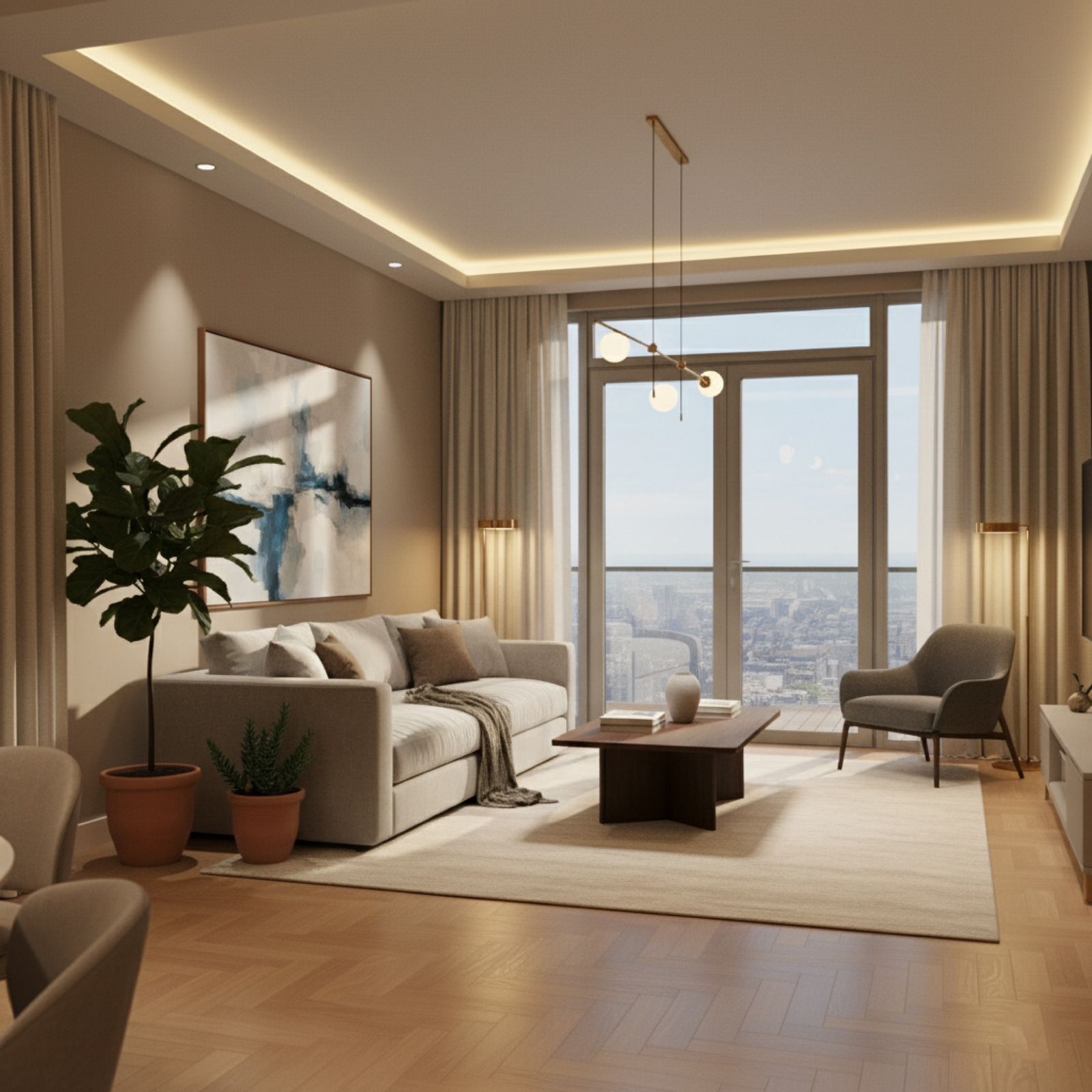 3 BHK Living Room